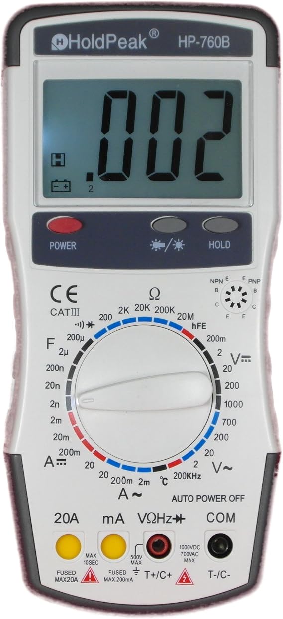 Professional Digital Multimeter - DIGITAL MULTIMETER W/TEMPERATURE - CE