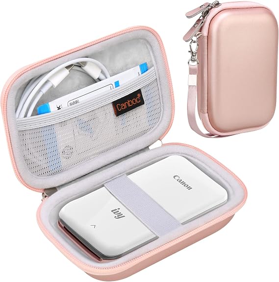 Canboc Carrying Case for Canon Ivy 2/Canon Ivy Mini Photo Printer,Rose Gold
