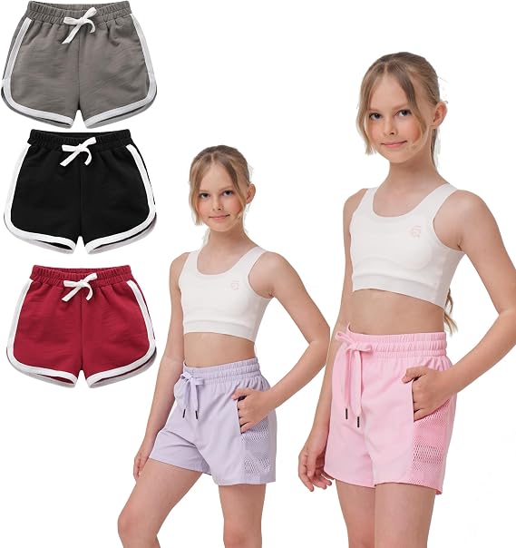 Bundle-3 Pack of Dolphin Shorts and 2 Pack of 2in1 Quick Dry Shorts Size 12