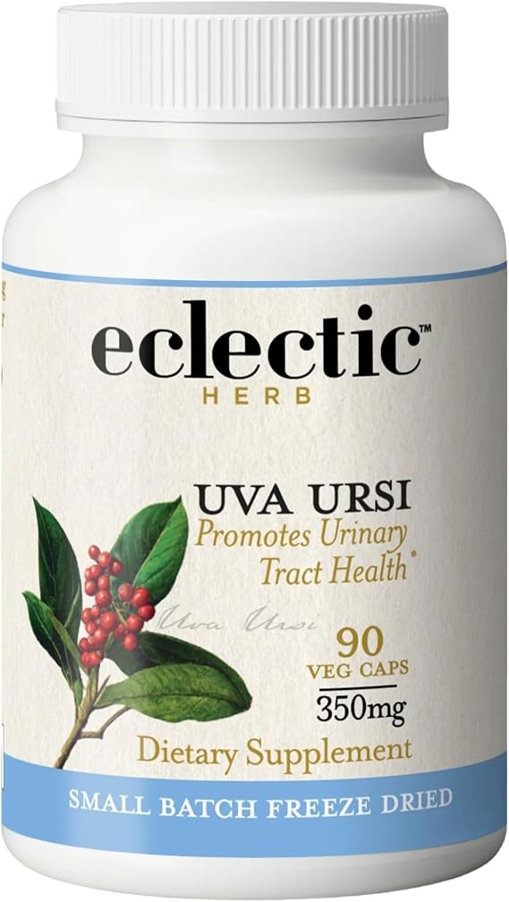 Eclectic Herb - Uva Ursi Capsules | Urinary Tract Support | Supplement for Urinary Tract & Bladder Health | US-Grown, Non-GMO, Gluten Free, Vegan (90 CT | 350 mg)