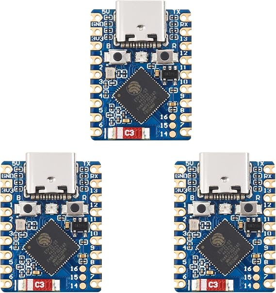 (3PCS) ESP32-S3 Mini Development Board, Based on ESP32-S3FH4R2 Dual-Core Processor, 240MHz, 2.4GHz Wi-Fi & Bluetooth 5, Support IoT, Mobile Devices, Wearable Electronic Devices, Smart Homes