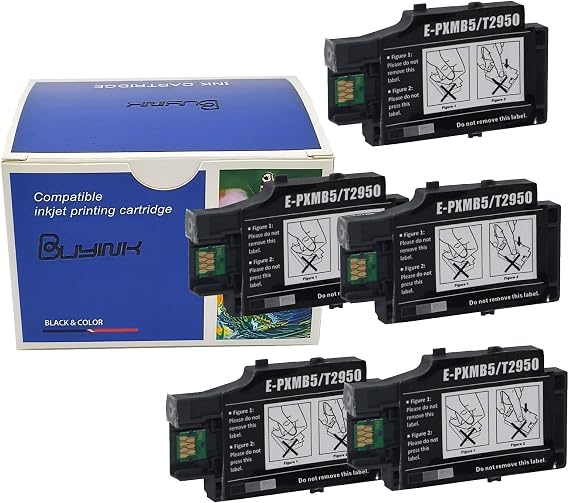 5 Pack Remanufactured T2950 Maintenance Box Compatible for WF-100 WF-110 WF-100W WF-110 Printer