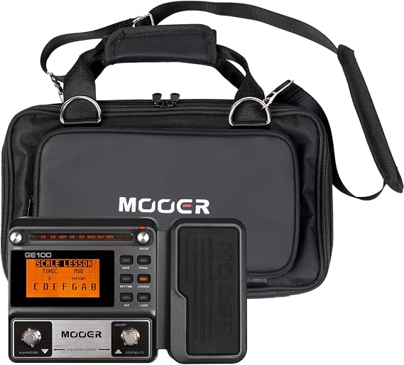 MOOER GE100 Guitar Multi Effects with SC-200 Soft Carry Bag