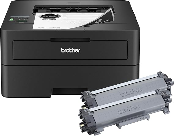 Brother HLL2460DW XL Wireless Compact Monochrome Laser Printer with Duplex and Mobile Printing | Up to 4,200 Pages of Toner Included(1), Works with Alexa