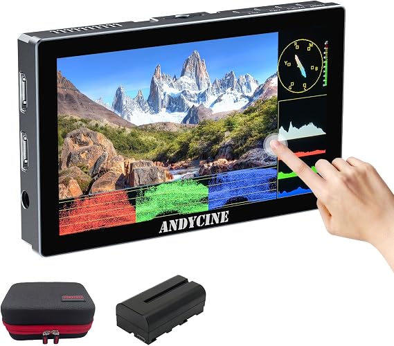 ANDYCINE X5 5.5 4K Touch 1200nits DSLR Camera Monitor with Battery