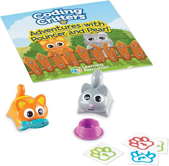Learning Resources Coding Critters Pair-a-Pets Cats Pouncer & Pearl