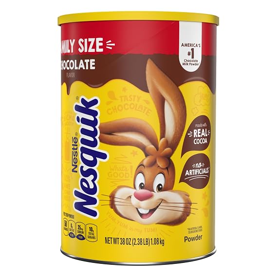 Nesquik Chocolate Flavor Powder Drink Mix Canister