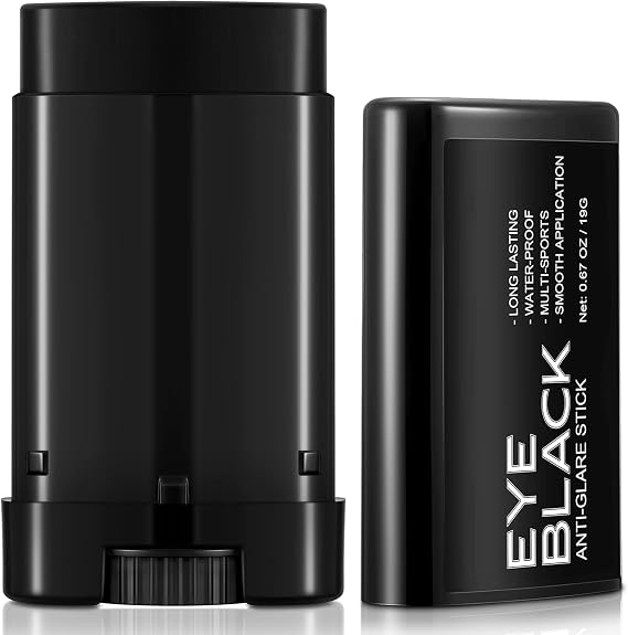 Eye Black Stick,Anti-Glare Eye Black for Baseball Softball Football Hockey Lacrosse,Sweat-Proof Eye Black Grease Paint for Adults Kids,Smooth & Long Lasting,Rich Full Coverage Color,.67 oz