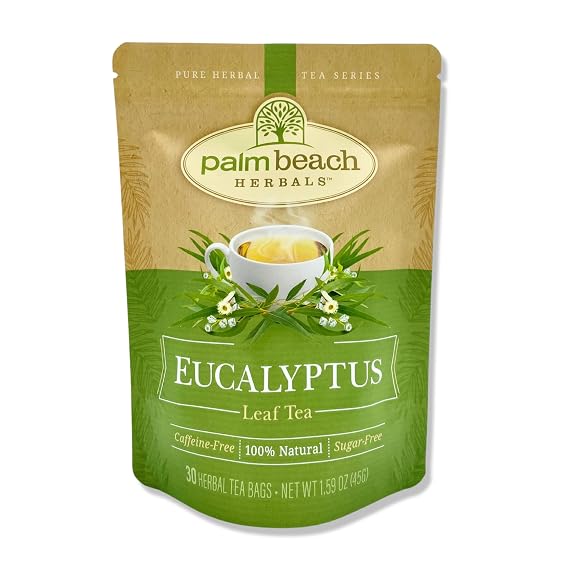 Palm Beach Medicinal Herbs - Eucalyptus Leaf Tea - Pure Herbal Tea Series (30 Tea Bags) 100% Natural