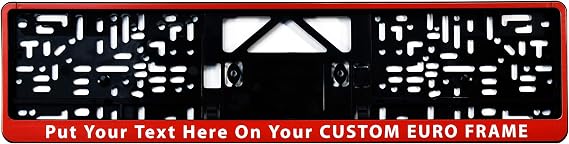 Custom European License Plate Frame