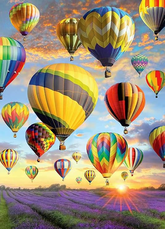 Cobblehill 70050 JackPine Puzzles 1000 Hot Air Balloons, Various