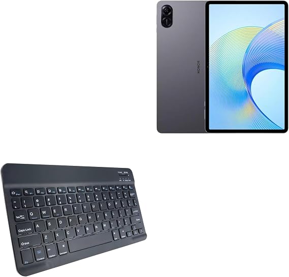 BoxWave Keyboard Compatible with Honor Pad X9 - SlimKeys Bluetooth Keyboard, Portable Thin with Chiclet-Style Keys - Jet Black
