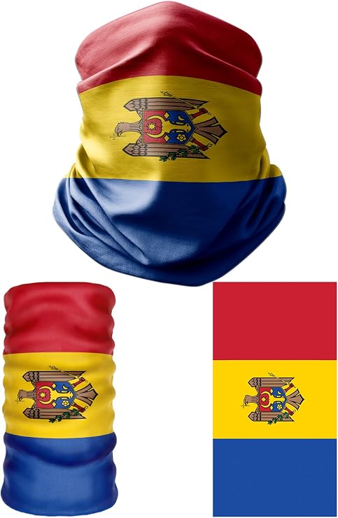 e taktik Multifunctional Flag of Moldova Seamless UV+Face Mask Headband Bandana Do Rag Hairband