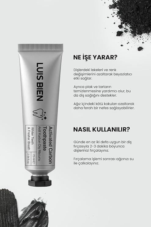 Luis Bien Aktif Karbon Diş Beyazlatma Macunu 75 ml