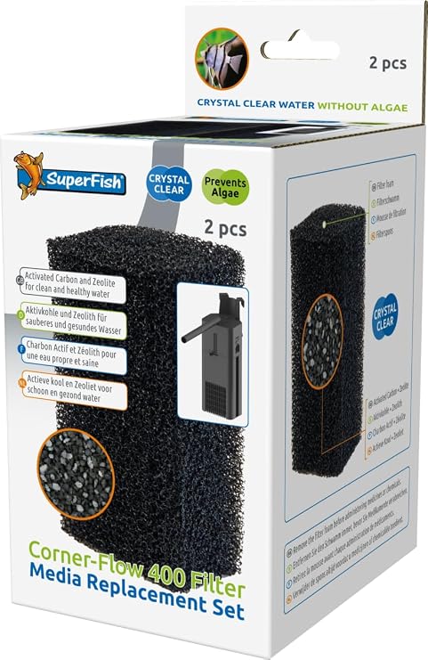 SuperFish Corner-Flow 400 Replacement Filter Foam Media Set