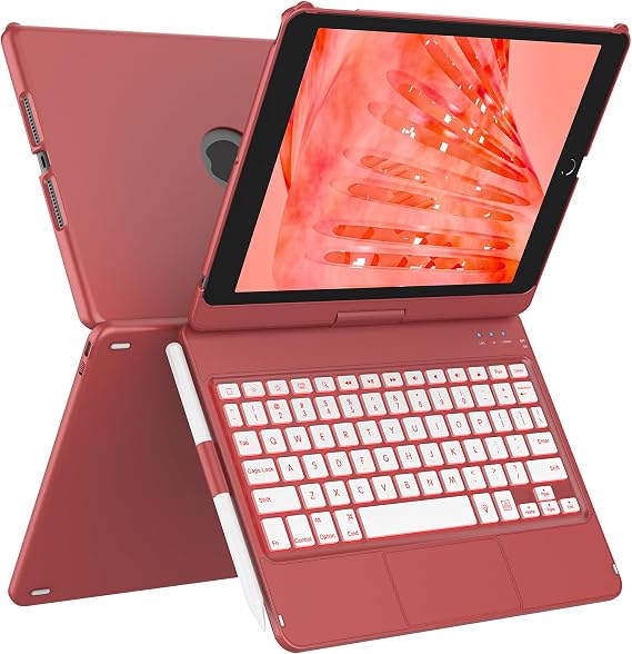 aMZCaSE 360 Keyboard Case for iPad 7th-9th Gen 10.2"