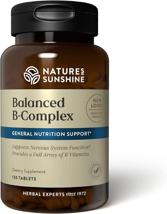 Nature's Sunshine Balanced B Complex, 120 Tablets | B Complex Vitamins to Support Digestion and Nervous System Health with Vegetarian Formula