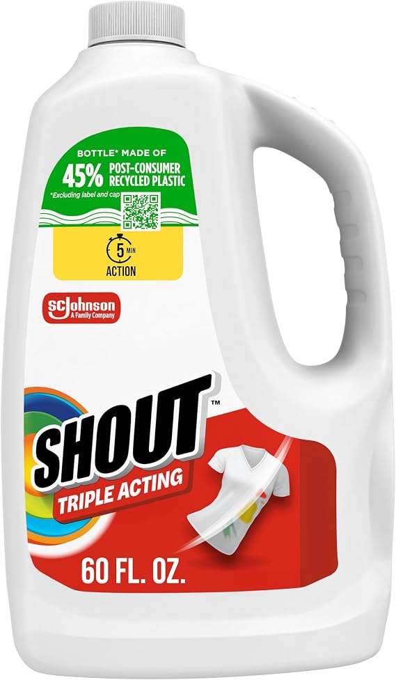 Shout Triple Acting Laundry Stain Remover Spray Refill, 60oz, (1-Pack)