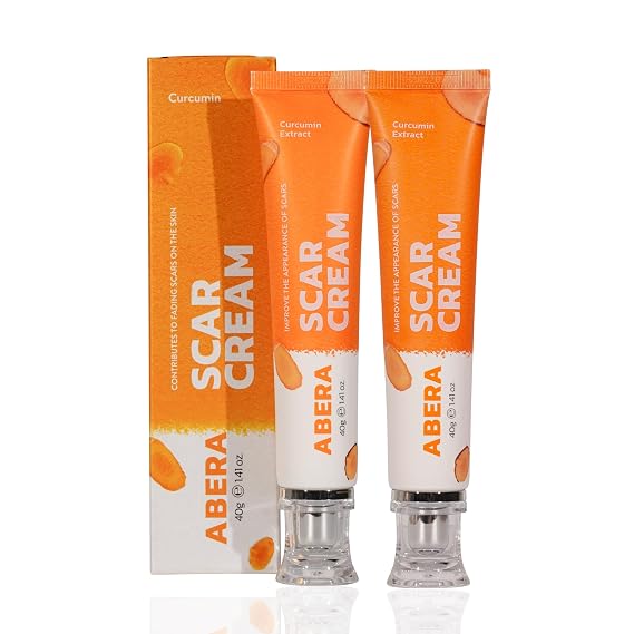ABERA | Scar Red Turmeric Cream - Advanced Scar Treatment for Face and Body, Rapid Removal of Any Type of Scars with Natural Ingredients - with Gold Eye Patch (2 Box)