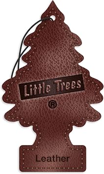 LITTLE TREES Car Air Freshener | Hanging Paper Tree for Home or Car | Leather