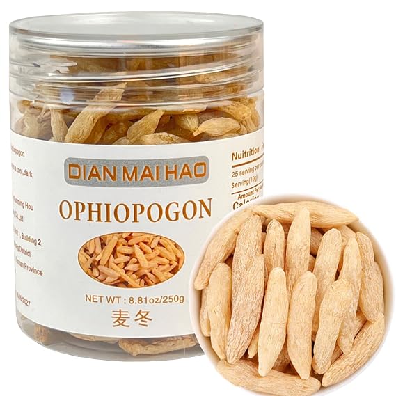 Ophiopogon Herb | Mai Men Dong Chinese Herb | Ophiopogon japonicus - Tonifies & Nourishes Yin and Moistens Lungs | #1 Pure, Medicinal Grade Chinese Herb, 8.8oz