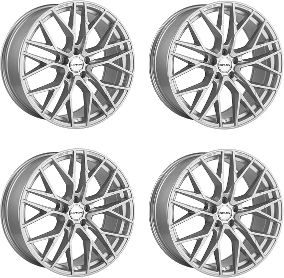 4x Carmani alloy rims 20 Ludwig 8.5x19 ET30 5x114.3 white silver compatible with Kia Opirus Sorento Sportage Stinger