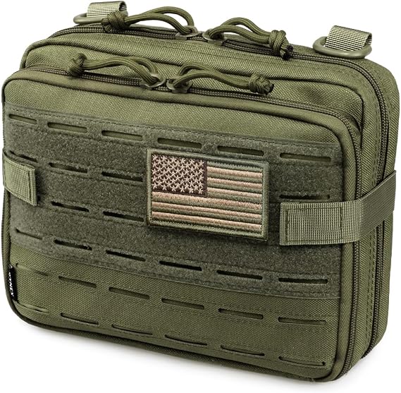 WYNEX Tactical Molle Admin Pouch, Double Layer Large EDC Tool Pouch Bag