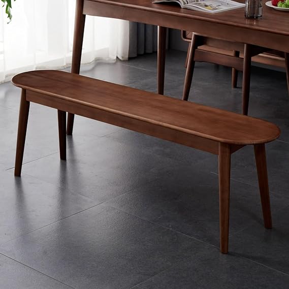 Wooden dining room bench indoor skinny vintage entry wood bench for rustic farmhouse bedroom hallway(120cm)