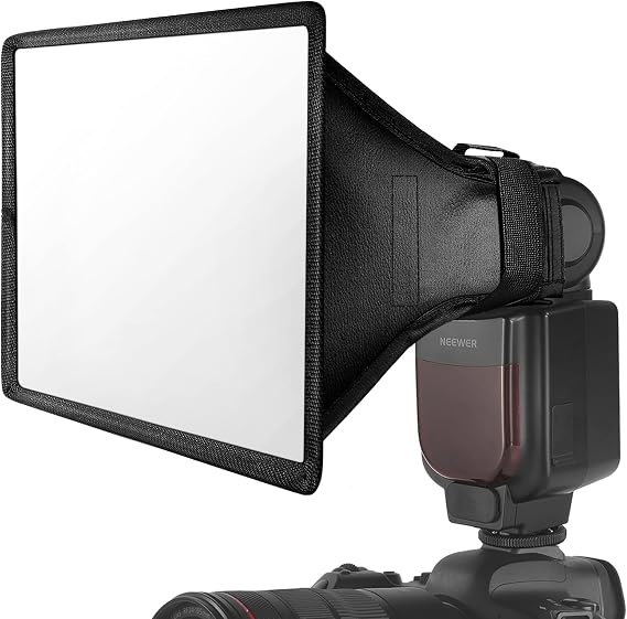 NEEWER Flash Diffuser Light Softbox 9" x 7", Universal, Collapsible with Storage Pouch Compatible with Canon Nikon Sony Godox Yongnuo NEEWER speedlight