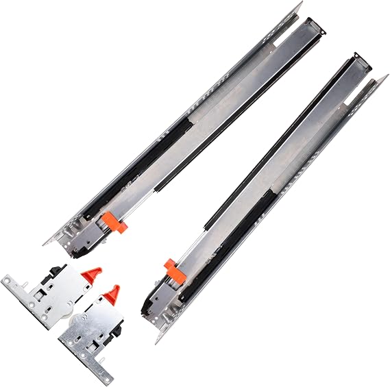 Pair of Salice Progressa 21" (533mm) Undermount Soft Close Kitchen Drawer Slides for 1/2" to 5/8" Material, 120lb Load Capacity, Full Extension Ball Bearing Drawer Slides - G5U6S533XXF6