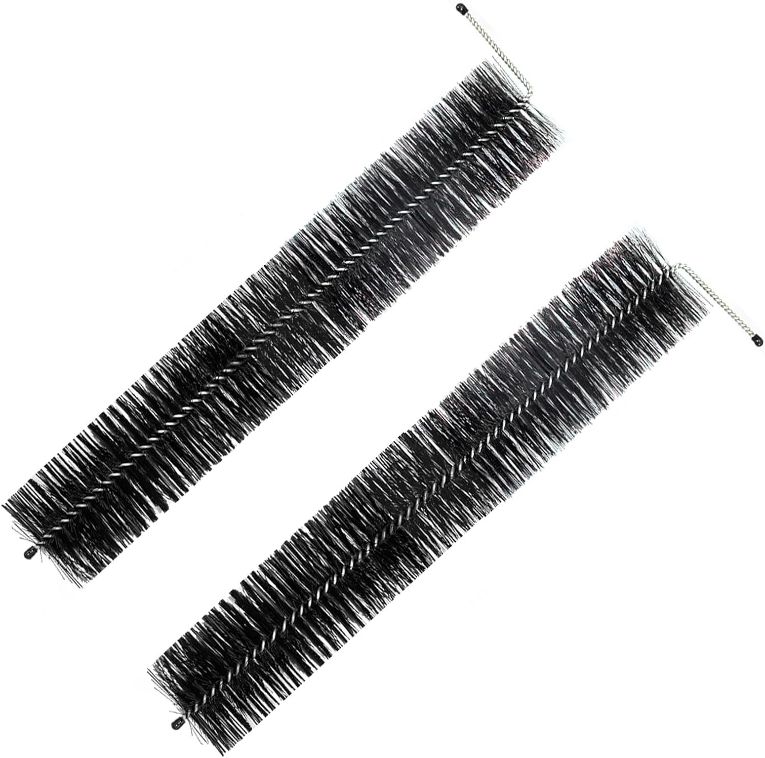 2 Pcs Septic Tank Brush Filter for 4 Inch Pipe, Flow Septic Tank Pipelines Ultra Fine Fiber Filter for Pipe Baffle Sewer, Easy to Install (Black)