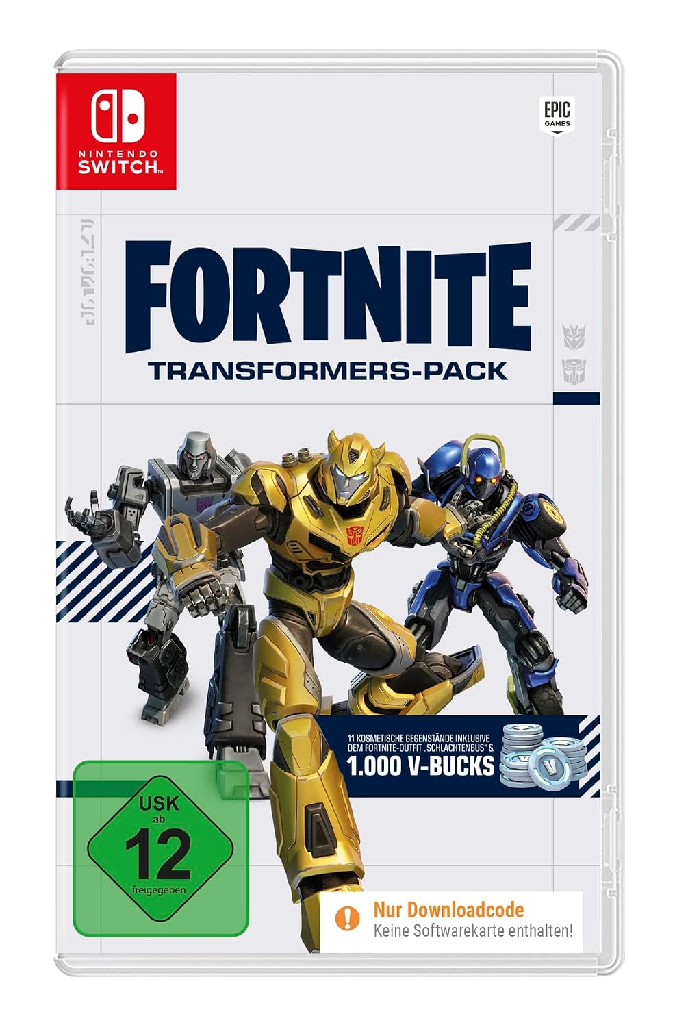 Fortnite Transformers Pack Download- Code in der Box - Switch