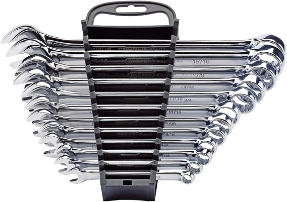 Draper 85940 Imperial Combination Spanner, Silver, Set of 12 Piece