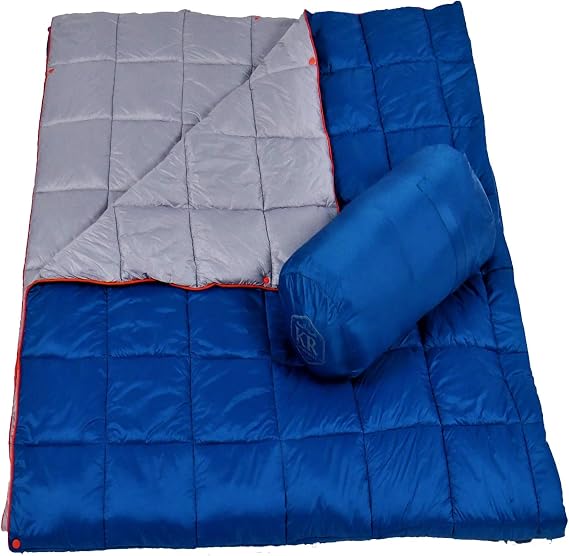 Kamp-Rite Kozy Kwilt Down Fill Blanket Quilt Packable Lite Weight Duck Down Warm Comfortable Camping RV Camping Sporting Events