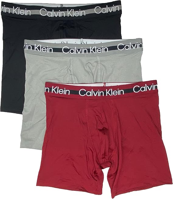 Calvin Klein Men`s Microfiber Stretch Boxer Briefs 3 Pack