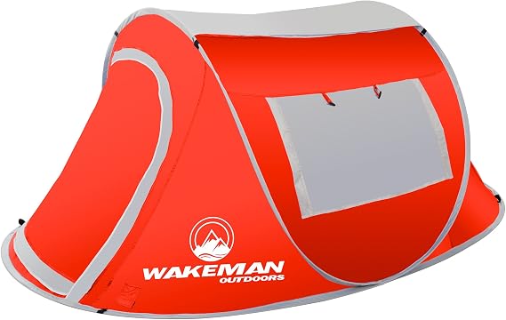 6-Person Tent, Water Resistant Dome Tent for Camping with Removable Rain Fly and Carry Bag, Rebel Bay 6 Person Tent by Wakeman Outdoors