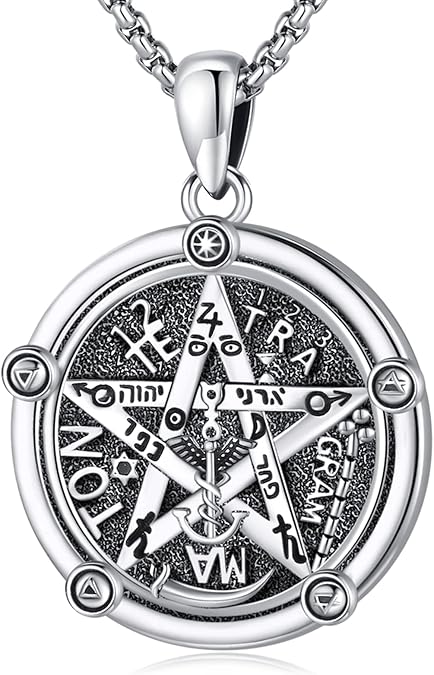 Witchy Jewelry for Women Men Nudo De Bruja Plata 925 Original Witches Knot Necklace Tetragrammaton Hecate Necklace Lilith Necklace Pentagram Necklace Cat Necklace Triple Moon Goddess Pendant Necklace