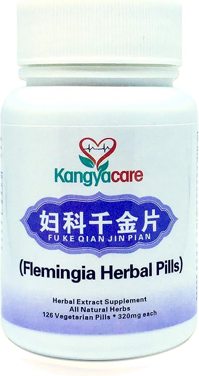 Qian Jin Pian - Flemingia Herbal Pills - Chronic Pelvic Discomfort Relief, Vaginal Odor Relief - Promote Women's Health - No Antibiotics - All Natural - 126 Ct (1)