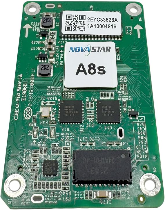 Novastar A8s LED Receiving Card 512x384 Resolution, HDR10 & HLG, Low Latency, 3D, PWM & Regular IC Support LED Display Controller for Outdoor/Indoor LED Screens EMC Class B, RoHS