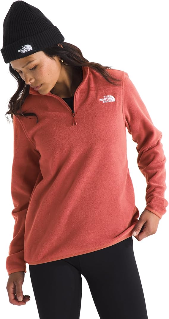 THE NORTH FACE Women's Glacier Fleece Quarter Zip Jacket | Pullover With Zip Pockets & Stretch on Collar, Cuffs & Hem