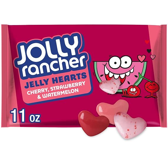 JOLLY RANCHER Assorted Fruit Flavored Jelly Hearts, Candy Bag, 11 oz