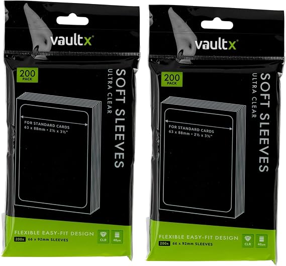 Vault X Soft Penny Sleeves (400 Pack) Clear for Trading Cards TCG