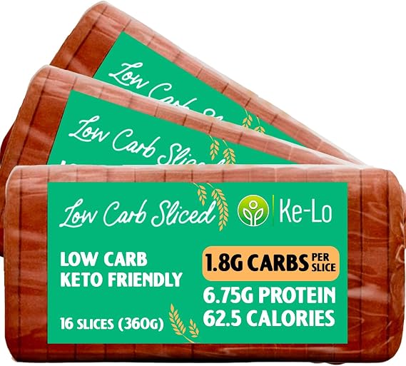 Keto-Pro Low Carb Keto Friendly Bread (3 Pack) | Keto Bread | Low Carb Bread | Low Calorie Bread Helping You Stay Fuller for Longer | Low Carb Snacks & Keto Food | Low Carb Bread UK