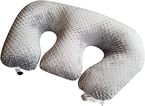 Multifunctional Nursing Pillow For Twins, Breastfeeding Pillow For Pregnant Women, Machine Washable Cotton Fabric Twin Support Pillow,Gray