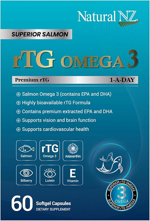 Premium Salmon rTG Omega3 1-A-Day 60 Softgels (1)