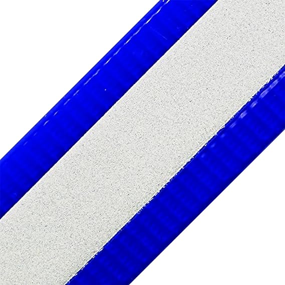 Strapworks BioThane 1 Inch Heavy Duty Polyester Reflective Webbing Strap RollWaterproof, Gold Series, 25 Feet, Pacific Blue