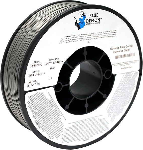 Blue Demon 309LFC-O .045" X 10LB Spool stainless flux core welding wire