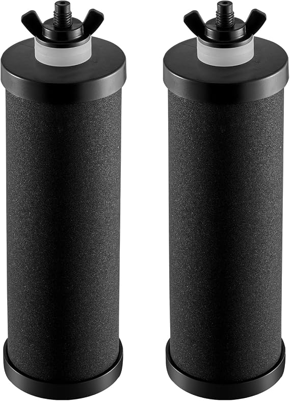 Happybuy Water Filters Replacement, Purification Elements, Easy to Replace Water Filter. Gravity Water Filter System, Compatible with Most Brands, Pack of 2, Black