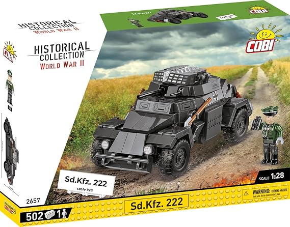 COBI Historical Collection WWII SD.KFZ. 222 Tank Building Set, 502 Pieces