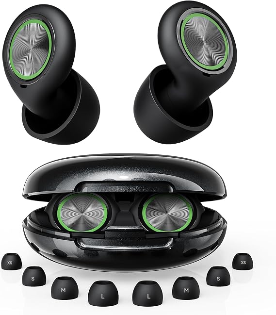 Ear Plugs for Sleeping Noise Cancelling, Reusable Silicone Ear Plugs for Sleeping with 8 Eartips and Case